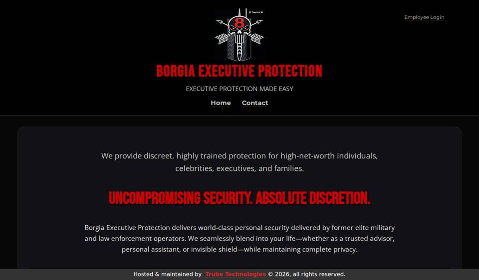 Home page of Borgia Executive Protection