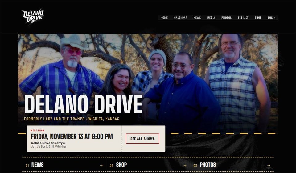 Home page of Delano Drive